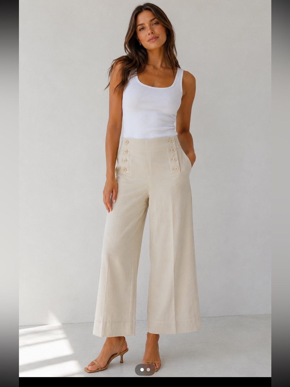 This is a pair of vintage Jean Paul Gaultier Femme ivory cotton pants